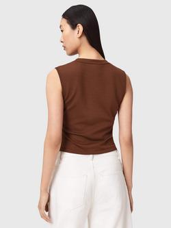 AllSaints Nella Sleeveless Blouse - view 2, Hot Choc Brown