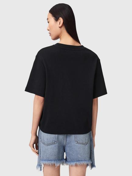 AllSaints Sofia Lisa Tuck T-Shirt, Black - view 2, Black