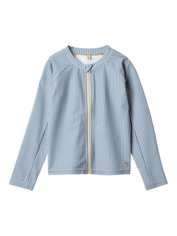 WHEAT Kids' Ada Long Sleeve UPF40 Swim T-Shirt, Blue/Multi, Blue/Multi