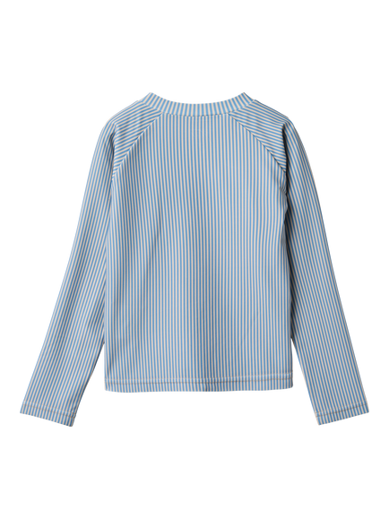 WHEAT Kids' Ada Long Sleeve UPF40 Swim T-Shirt, Blue/Multi - view 2, Blue/Multi