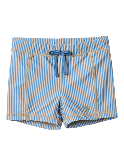 WHEAT Kids' Ulrik UPF40 Swim Shorts, Blue/Multi, Blue/Multi