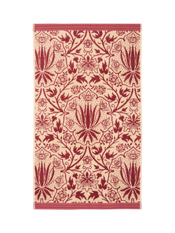 Morris & Co. Iris & Rose Towels, Red