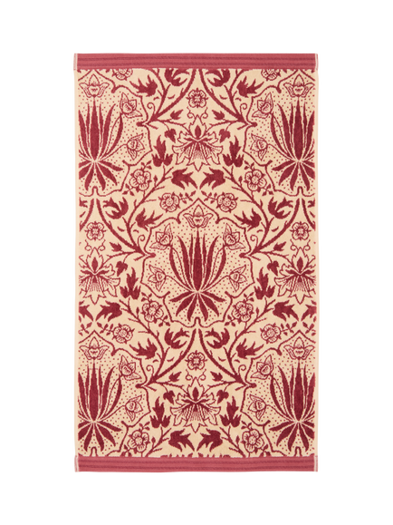 Morris & Co. Iris & Rose Towels, Red