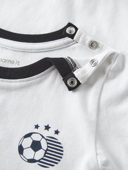 NAME IT Baby England Football Short Romper, Bright White - view 2, Bright White