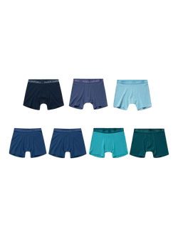 Panos Emporio Bamboo Blend Boxer Shorts, Pack of 7, Multi, Multi