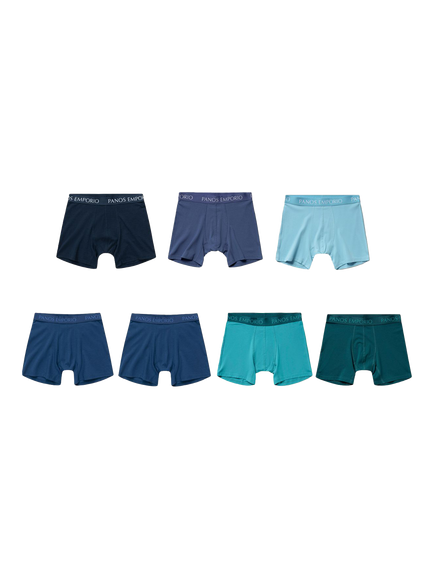 Panos Emporio Bamboo Blend Boxer Shorts, Pack of 7, Multi, Multi