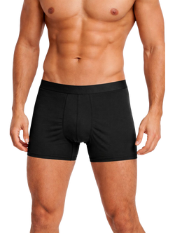 Panos Emporio Stretch Lyocell Pouch Boxer Shorts, Pack of 2, Black - view 2, Black