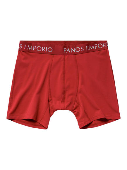 Panos Emporio Bamboo Blend Boxer Shorts, Pack of 3, Blue/Red - view 2, Blue/Red