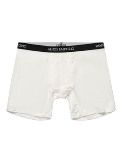 Panos Emporio Stretch Lyocell Pouch Boxer Shorts, Pack of 2, White - view 2, White