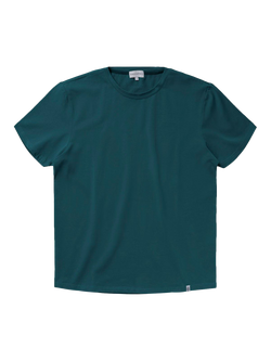 Panos Emporio Stretch Cotton Plain T-Shirt, Green Lagoon - view 2, Green Lagoon