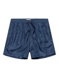 Panos Emporio Luxe Herringbone Swim Shorts, Dark Blue - view 2, Dark Blue