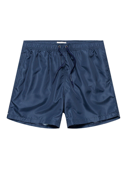 Panos Emporio Luxe Herringbone Swim Shorts, Dark Blue - view 2, Dark Blue