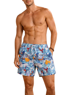 Panos Emporio Classic Hibiscus Swim Shorts, Multi, Multi