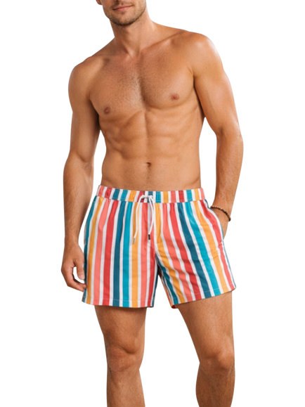 Panos Emporio Classic Stripe Swim Shorts, Multi, Multi