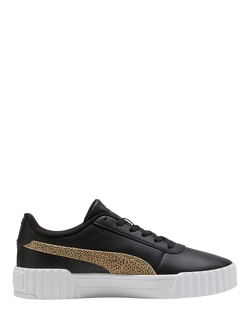 PUMA Carina 3.0 Lace-Up Trainers, Black/Toasted Almond, Black/Toasted Almond