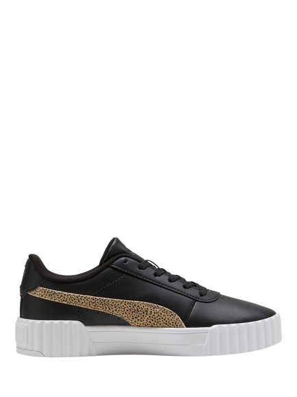 PUMA Carina 3.0 Lace-Up Trainers, Black/Toasted Almond, Black/Toasted Almond