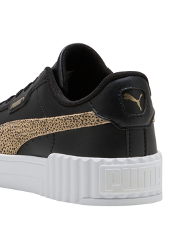 PUMA Carina 3.0 Lace-Up Trainers, Black/Toasted Almond - view 2, Black/Toasted Almond