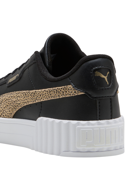 PUMA Carina 3.0 Lace-Up Trainers, Black/Toasted Almond - view 2, Black/Toasted Almond