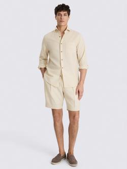 Moss Pleated Wool Shorts - view 2, Neutral