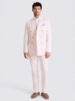 Moss Tailored Fit Cotton Stretch Suit Jacket, Pale Pink - view 2, Pale Pink