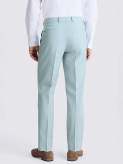 Moss Slim Fit Marl Wool Blend Suit Trousers, Aqua Blue - view 2, Aqua Blue