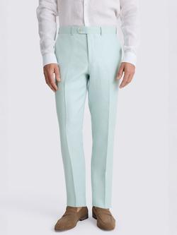 Moss Twill Linen Trousers, Aqua, Aqua