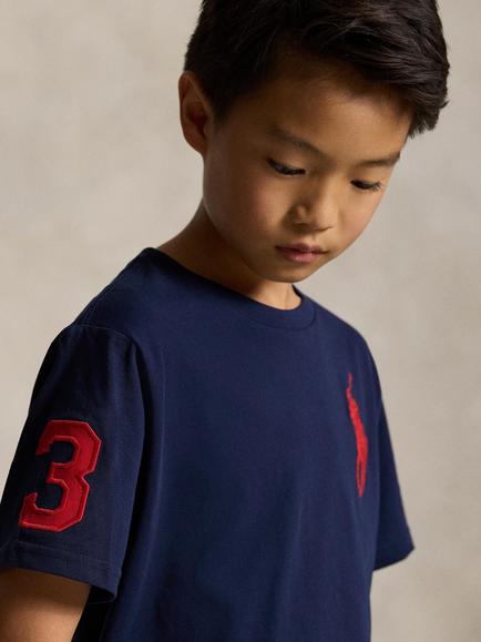 Polo Ralph Lauren Kids' Cotton Big Pony T-Shirt, Navy - view 2, Navy