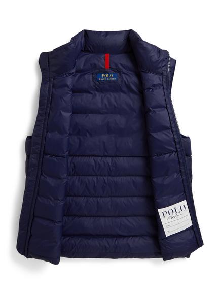 Ralph Lauren Kids' Packable Puffer Gilet, Navy - view 2, Navy