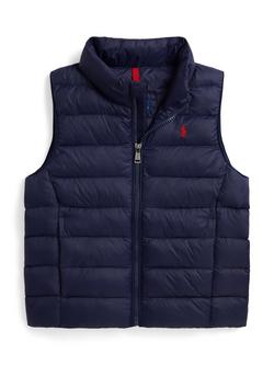 Ralph Lauren Kids' Packable Puffer Gilet, Navy, Navy