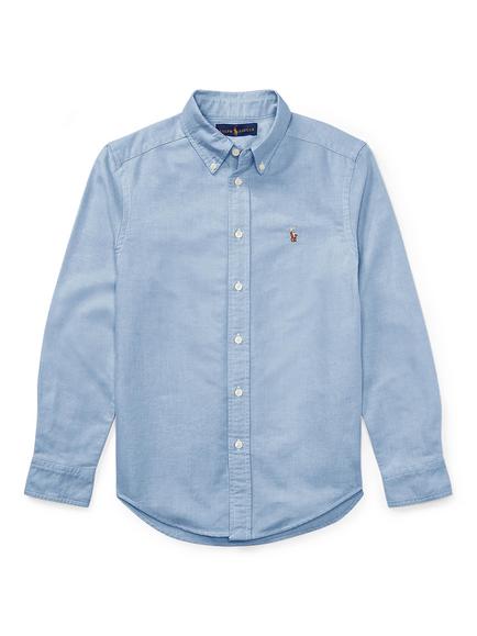 Polo Ralph Lauren Kids' Cotton Long Sleeve Sport Shirt, Blue, Blue