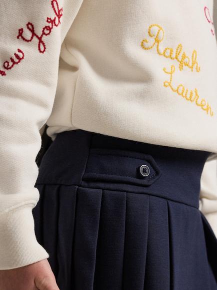 Ralph Lauren Kids' Pleated Skirt, Navy - view 2, Navy