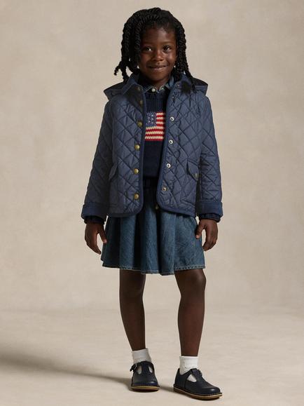 Polo Ralph Lauren Kids' Audrey Quilted Jacket, Navy, Navy