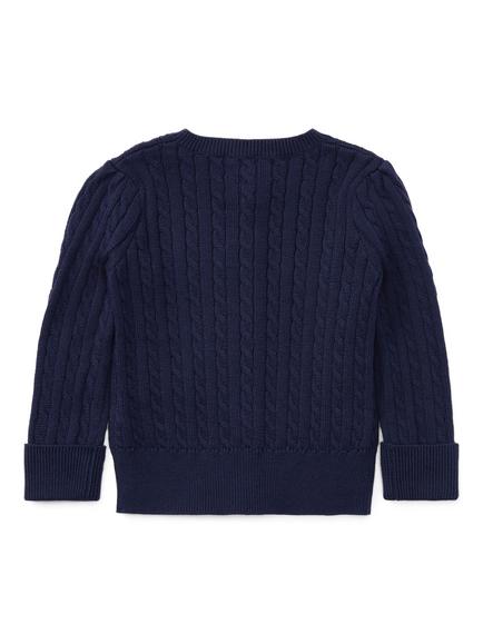 Ralph Lauren Baby Cable Knit Cardigan - view 2, Hunter Navy