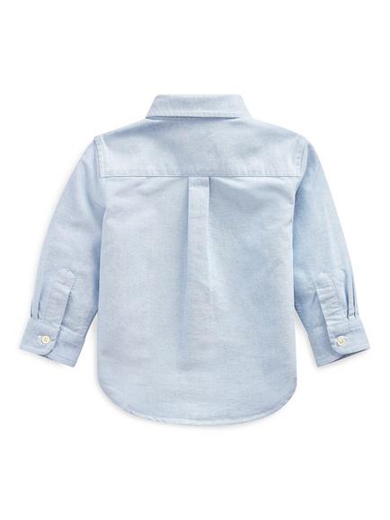 Ralph Lauren Baby Cotton Long Sleeve Oxford Shirt - view 2, Blue