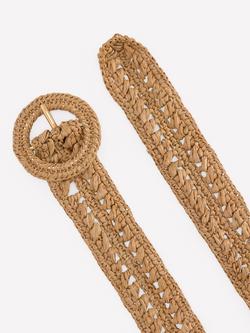 Boden Raffia Woven Belt, Natural - view 2, Natural