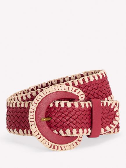 Boden Woven Stitch Belt, Winter Blush, Winter Blush