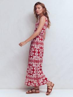 Boden Antonia Floral Jersey Maxi Dress containing LENZING™ ECOVERO™ Viscose, Rich Chestnut - view 2, Rich Chestnut