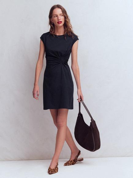 Boden Delilah Twist T-Shirt Mini Dress, Navy, Navy