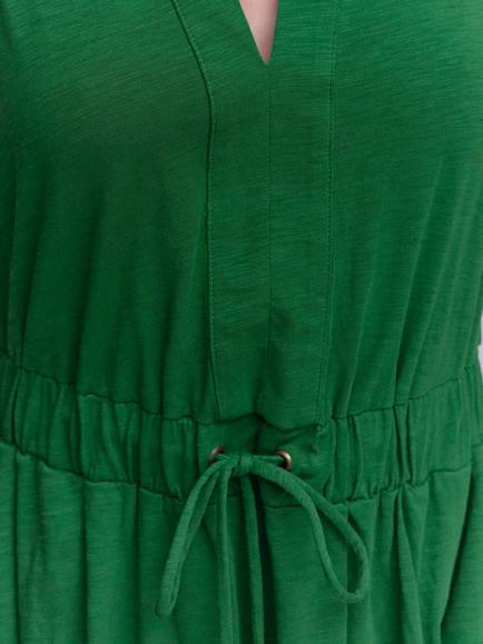 Boden Delphine Drawstring Waist Midi Dress, Fresh Green - view 2, Fresh Green