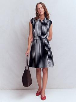 Boden Honor Stripe Shirt Dress, Navy/White, Navy/White