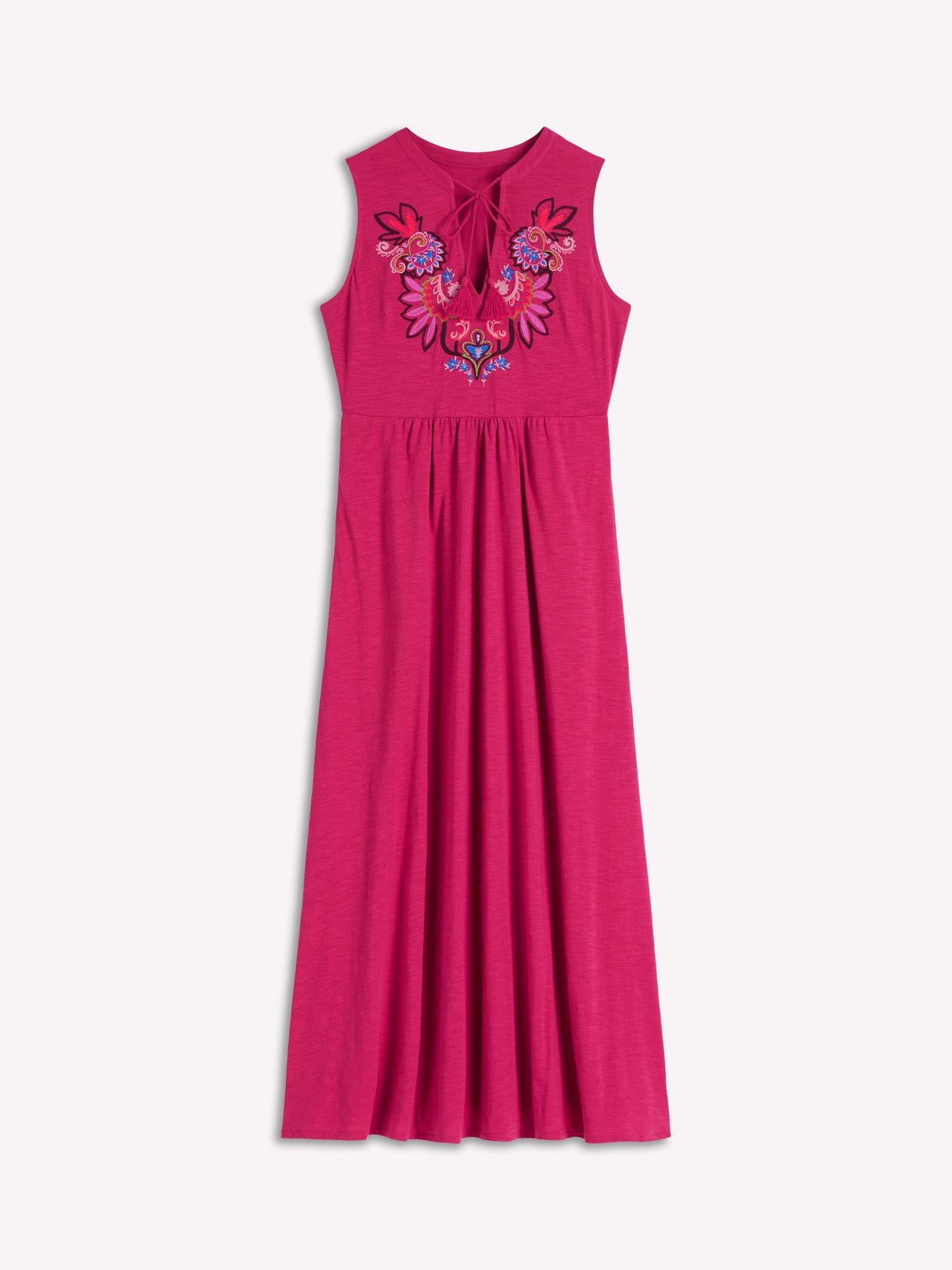green emerald velvet dress Antonia Jersey Maxi Dress-Multi, Ornamental Garden main image 1