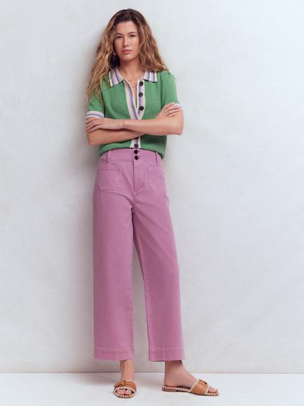 Boden Primrose Patch Pocket Jeans, Clover Purple, Clover Purple