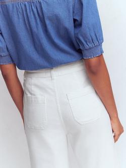 Boden Straight Leg Pocket Jeans, White - view 2, White