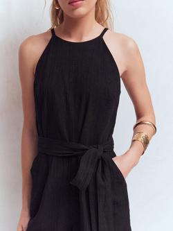 Boden Rosa Double Cloth Jumpsuit, Black - view 2, Black