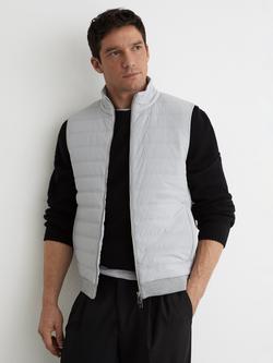 Reiss Newford Padded Gilet, Soft Grey