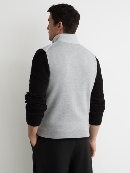 Reiss Newford Padded Gilet - view 2, Soft Grey