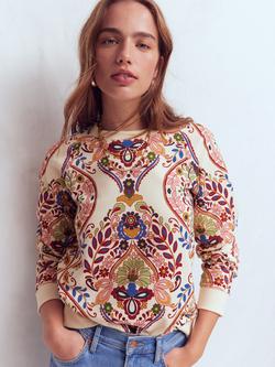 Boden Rosa Enchanted Gardenia Sweatshirt, Multi, Multi