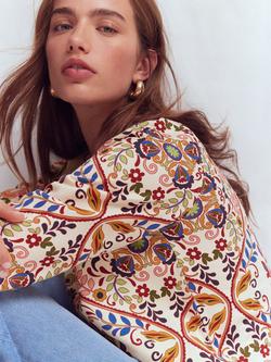 Boden Rosa Enchanted Gardenia Sweatshirt, Multi - view 2, Multi