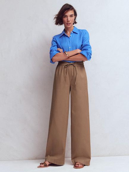 Boden Greenwich Tie Waist Trousers, Amphora, Amphora