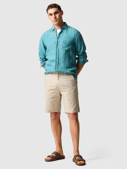 Rodd & Gunn The Gunn Stretch Cotton 9" Bermuda Shorts - view 2, Sepia